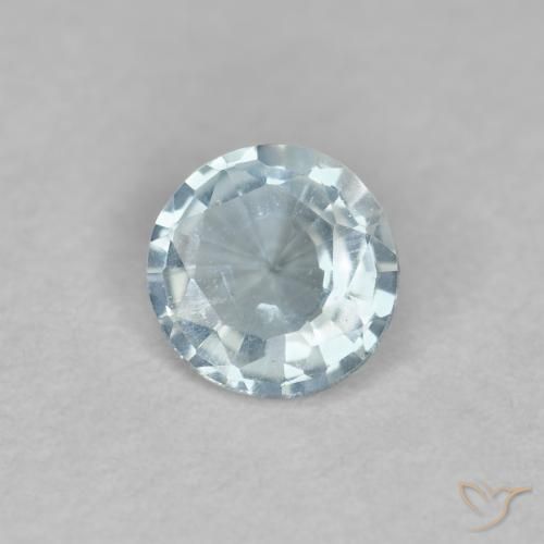 Aguamarina Azul claro natural de 0.35 ct, Redondo, VS