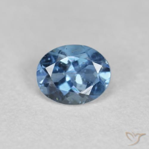 0.31ct Natural Azul oscuro Aguamarina, Ovalada, VS