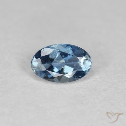 0.25ct Natural Azul oscuro Aguamarina, Ovalada, VS