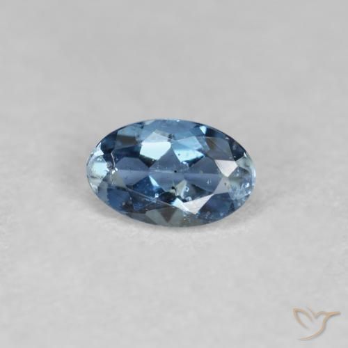 Aguamarina Azul oscuro natural de 0.25 ct, Ovalada, VS
