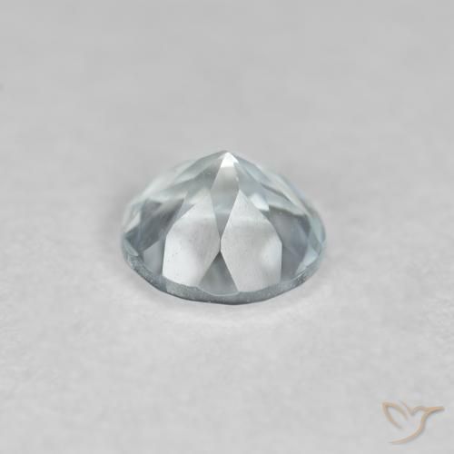 Aguamarina Azul pálido natural de 0.41 ct, Redondo, VVS-VS