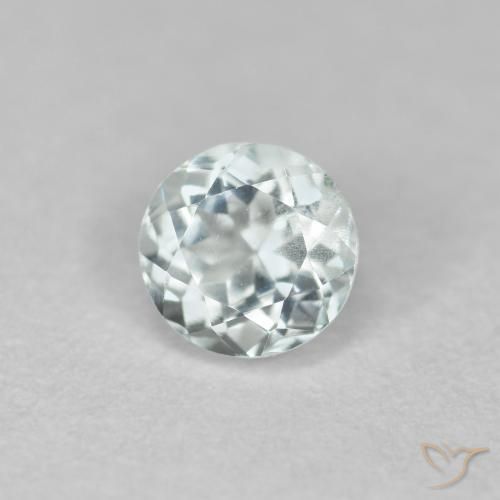 Aguamarina Azul agua claro natural de 0.42 ct, Redondo, VVS-VS