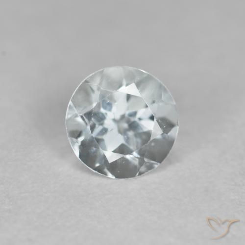 0.40ct Natural Azul verdoso claro Aguamarina, Redondo, VS
