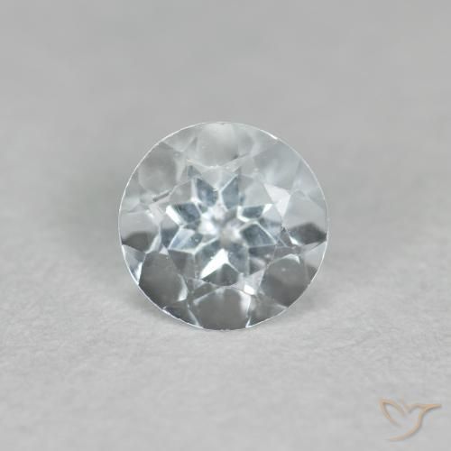 Aguamarina Azul verdoso claro natural de 0.40 ct, Redondo, VS