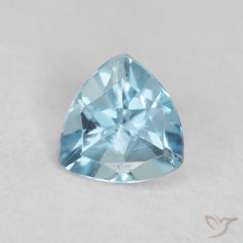 Aguamarina Azul claro natural de 0.20 ct, Trillón, VS