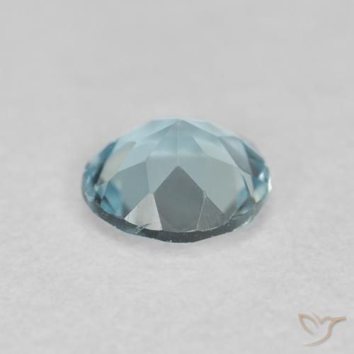 Aguamarina Azul claro natural de 0.22 ct, Redondo, VVS-VS
