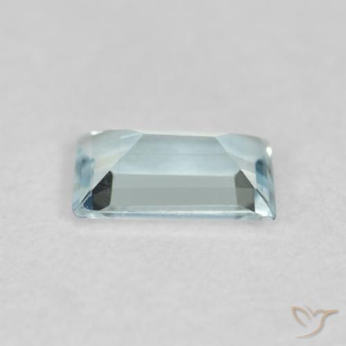 Aguamarina Azul claro natural de 0.25 ct, Corte Baguette, VVS