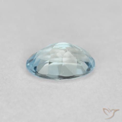 Aguamarina Azul verdoso natural de 0.21 ct, Ovalada, VVS