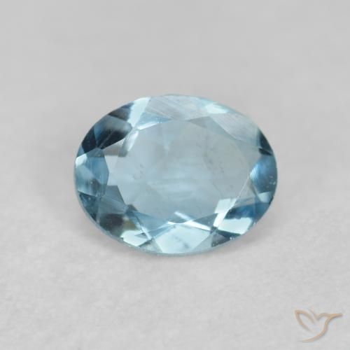 0.29ct Natural Azul agua oscuro Aguamarina, Ovalada, VVS-VS