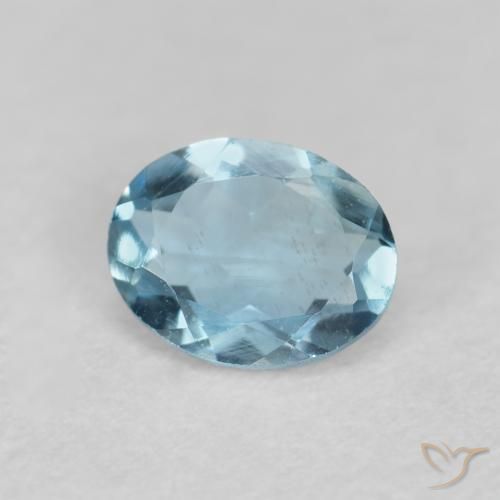 Aguamarina Azul agua oscuro natural de 0.29 ct, Ovalada, VVS-VS