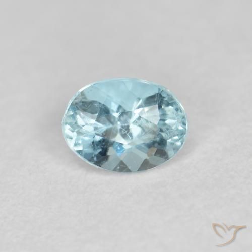 0.30ct Natural Azul agua claro Aguamarina, Ovalada, VS-SI