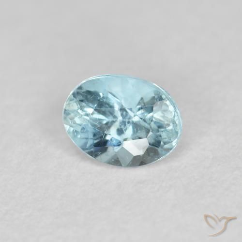 Aguamarina Azul agua claro natural de 0.30 ct, Ovalada, VS-SI