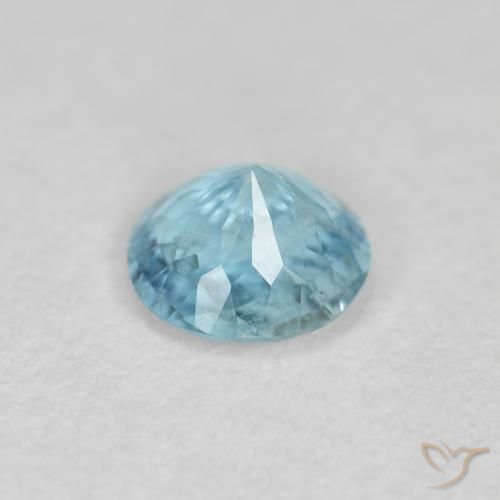 Aguamarina Azul medio natural de 0.34 ct, Redondo, VS-SI