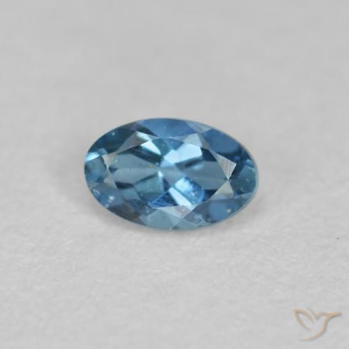 Aguamarina Azul natural de 0.26 ct, Corte Óvalo, VS-SI