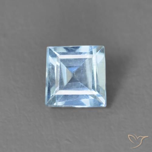 0.17ct Natural Azul maya Aguamarina, Cuadrado, VS