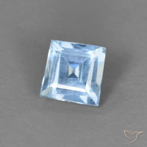 Aguamarina Azul maya natural de 0.17 ct, Cuadrado, VS