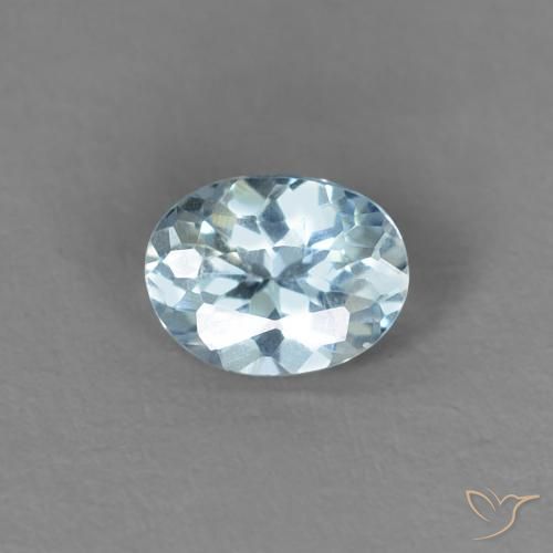 0.23ct Natural Celeste Aguamarina, Ovalada, VS