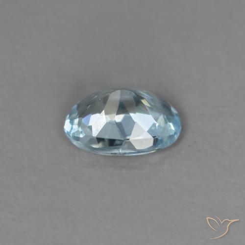 Aguamarina Celeste natural de 0.23 ct, Ovalada, VS