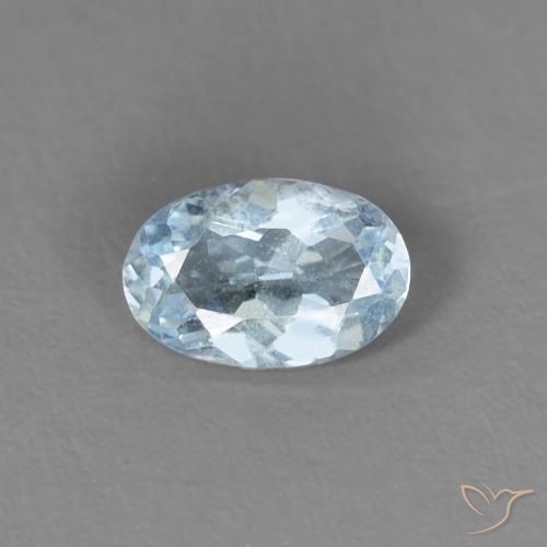 Aguamarina Azul claro natural de 0.30 ct, Ovalada, VS