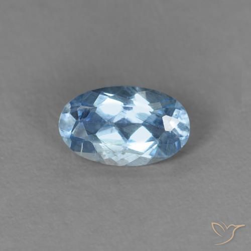 0.24ct Natural Azul Cielo Aguamarina, Ovalada, VS