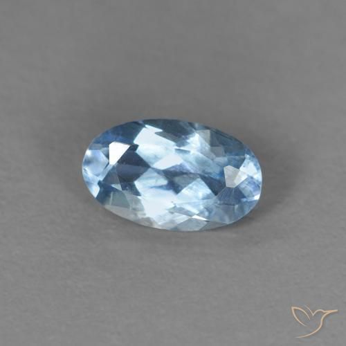 Aguamarina Azul Cielo natural de 0.24 ct, Ovalada, VS