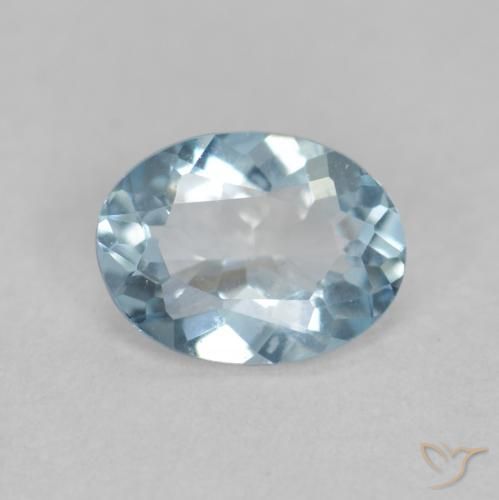 0.27ct Natural Celeste Aguamarina, Ovalada, VS