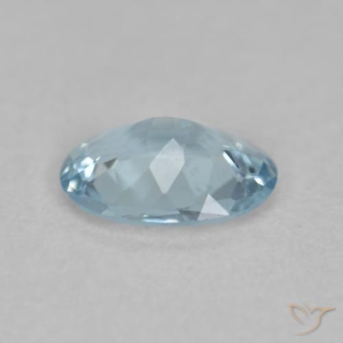 Aguamarina Celeste natural de 0.27 ct, Ovalada, VS