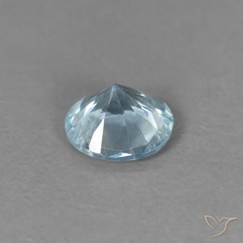 Aguamarina Azul pálido natural de 0.22 ct, Redondo, VS