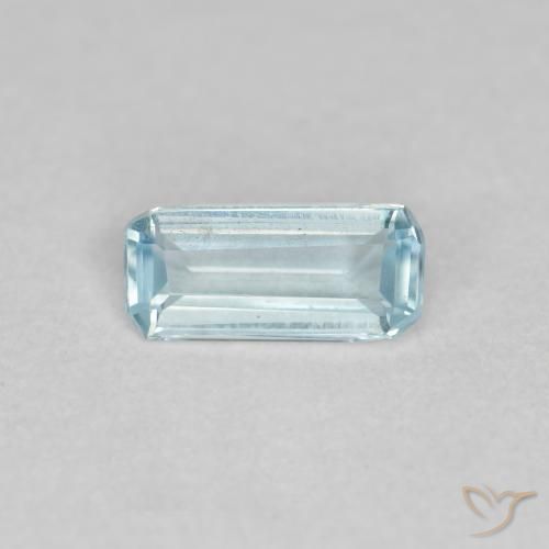 0.33ct Natural Azul claro Aguamarina, corte esmeralda, VS