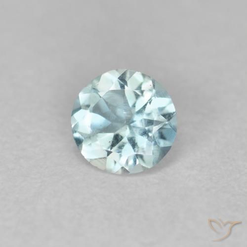 Aguamarina Azul claro natural de 0.20 ct, Redondo, VS