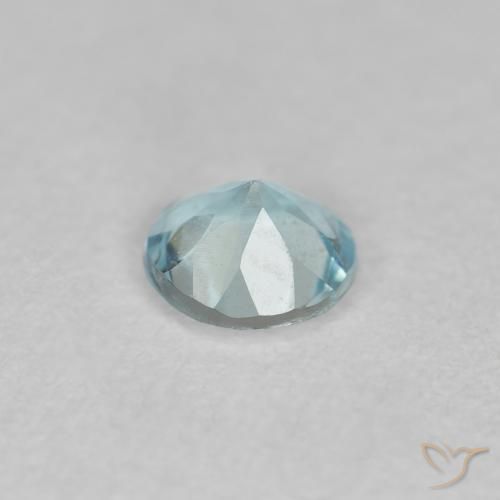Aguamarina Azul claro natural de 0.20 ct, Redondo, VS