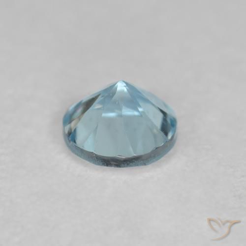 Aguamarina Azul claro natural de 0.24 ct, Redondo, VS