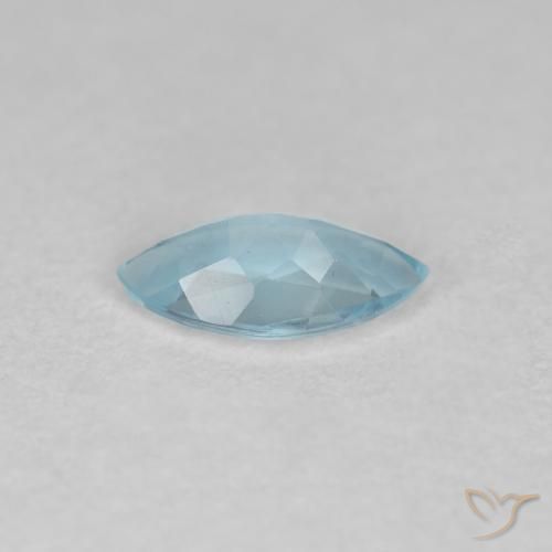 Aguamarina Celeste natural de 0.33 ct, Marquesa, VS
