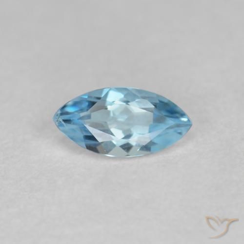 0.24ct Natural Azul Cielo Aguamarina, Marquesa, VS