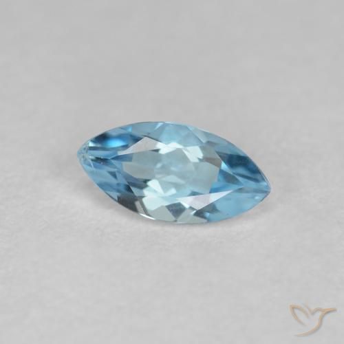 Aguamarina Azul Cielo natural de 0.24 ct, Marquesa, VS