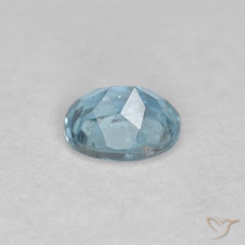 Aguamarina Azul claro natural de 0.18 ct, Ovalada, VS