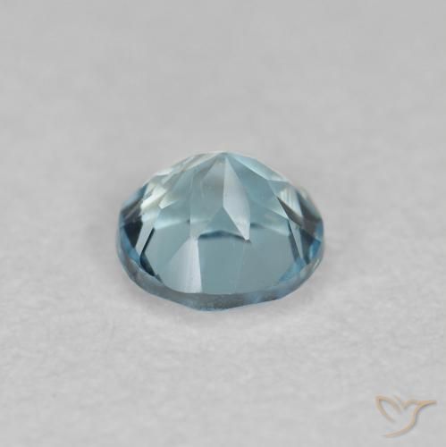 Aguamarina Azul claro natural de 0.18 ct, Redondo, VS