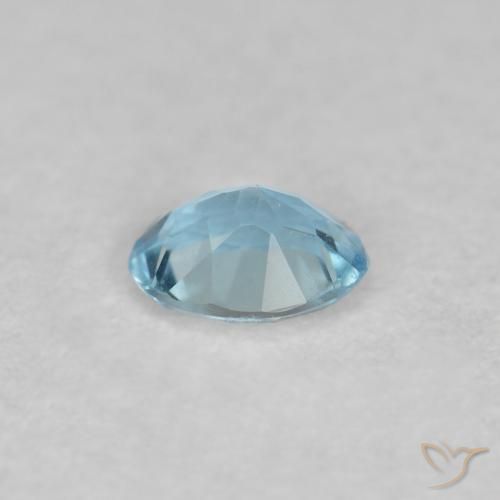 Aguamarina Azul Suizo natural de 0.14 ct, Ovalada, VS