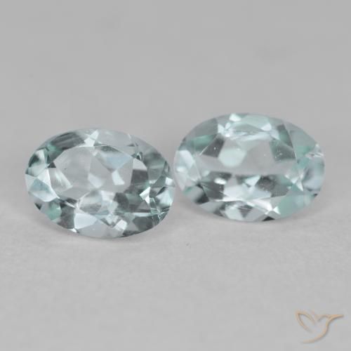 Gemas de Aguamarina Azul agua claro natural de 1.12 ct, Ovalada, VS