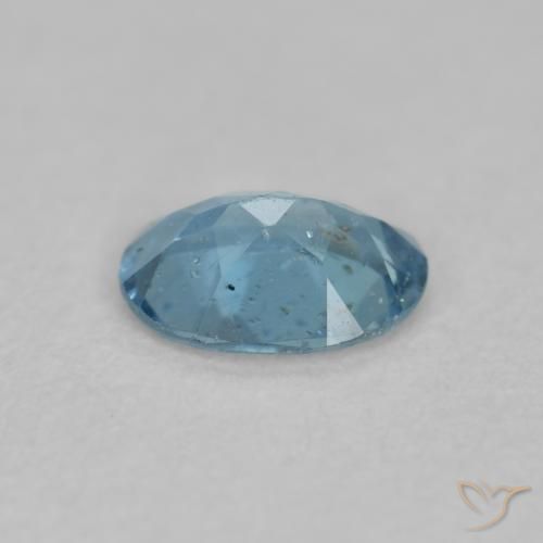 Aguamarina Azul azur intenso natural de 0.25 ct, Ovalada, VS-SI