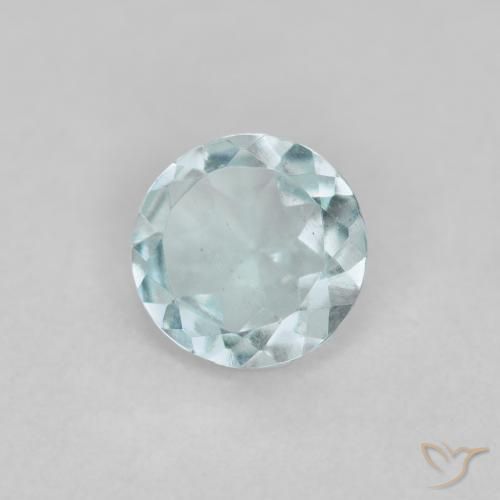 Aguamarina Azul agua claro natural de 0.34 ct, Redondo, VS