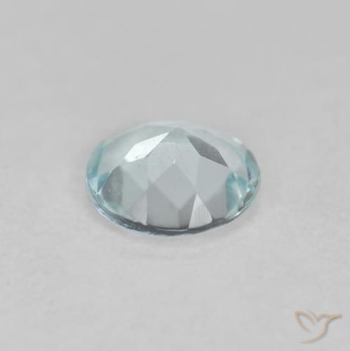 Aguamarina Azul agua claro natural de 0.34 ct, Redondo, VS