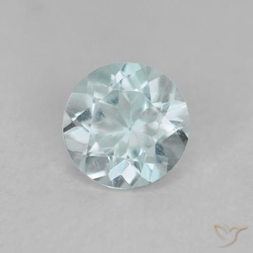 Aguamarina Azul claro natural de 0.41 ct, Redondo, VS