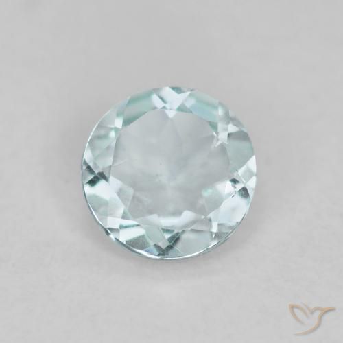 0.36ct Natural Azul agua claro Aguamarina, Redondo, VS