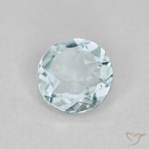Aguamarina Azul agua claro natural de 0.36 ct, Redondo, VS