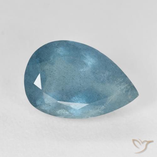 6.37ct Natural Verde azulado Aguamarina, En forma de pera, VS-SI