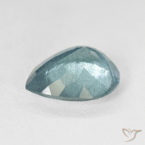 Aguamarina Verde azulado claro natural de 3.54 ct, En forma de pera, VS-SI
