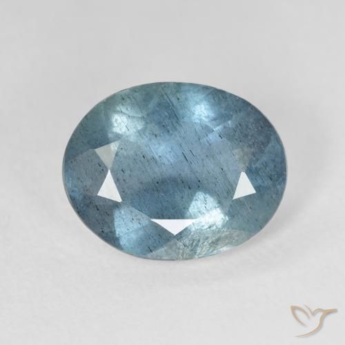 Aguamarina Azul oscuro natural de 3.75 ct, Ovalada, VS-SI