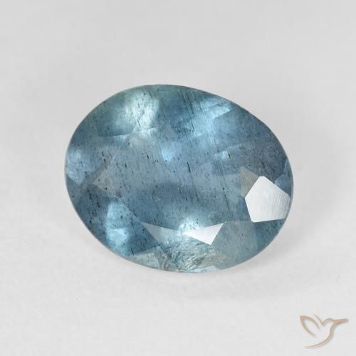 Aguamarina Azul oscuro natural de 3.75 ct, Ovalada, VS-SI