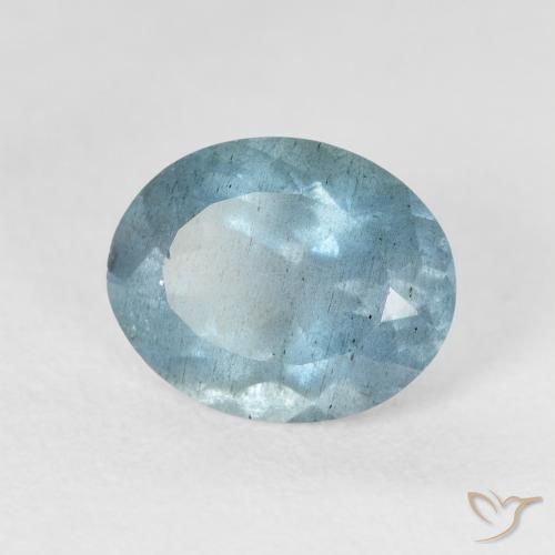 Aguamarina Light Bluish Turquoise natural de 2.51 ct, Ovalada, VS-SI